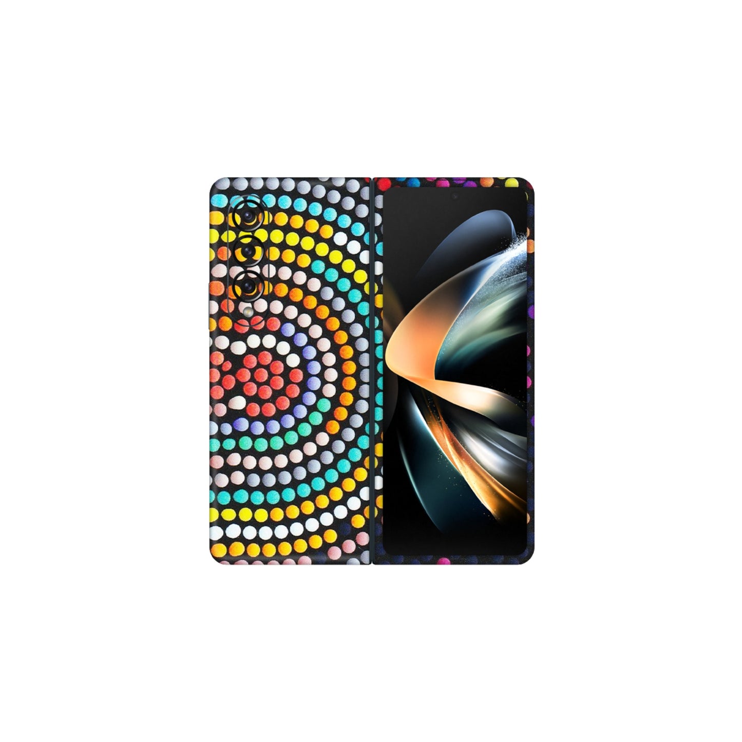 Samsung M/F/Note/Flip and C Phone Skins (All Models) - Rainbow Dot Mandala - Matte Finish (M-97) Samsung Galaxy Z Fold 4