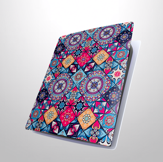 Ethnic Floral Print PS 5 3D Finish Skin