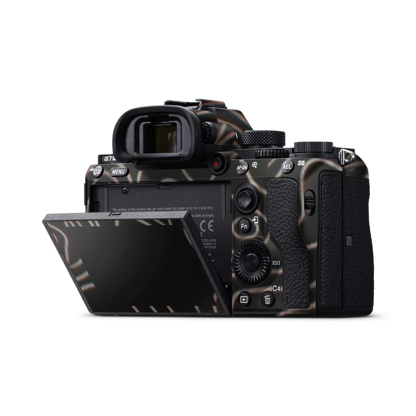 White Line Swirl Matte Finish Camera Skin
