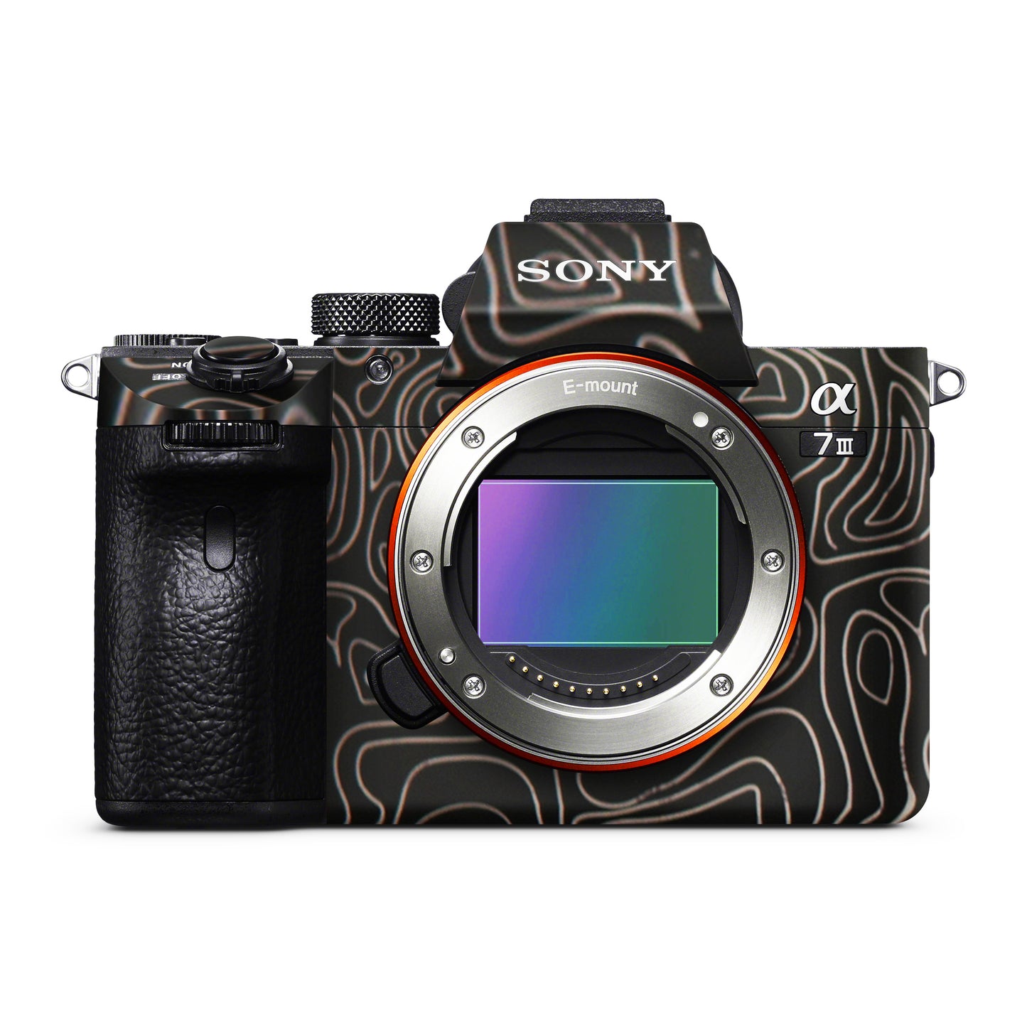 White Line Swirl Matte Finish Camera Skin