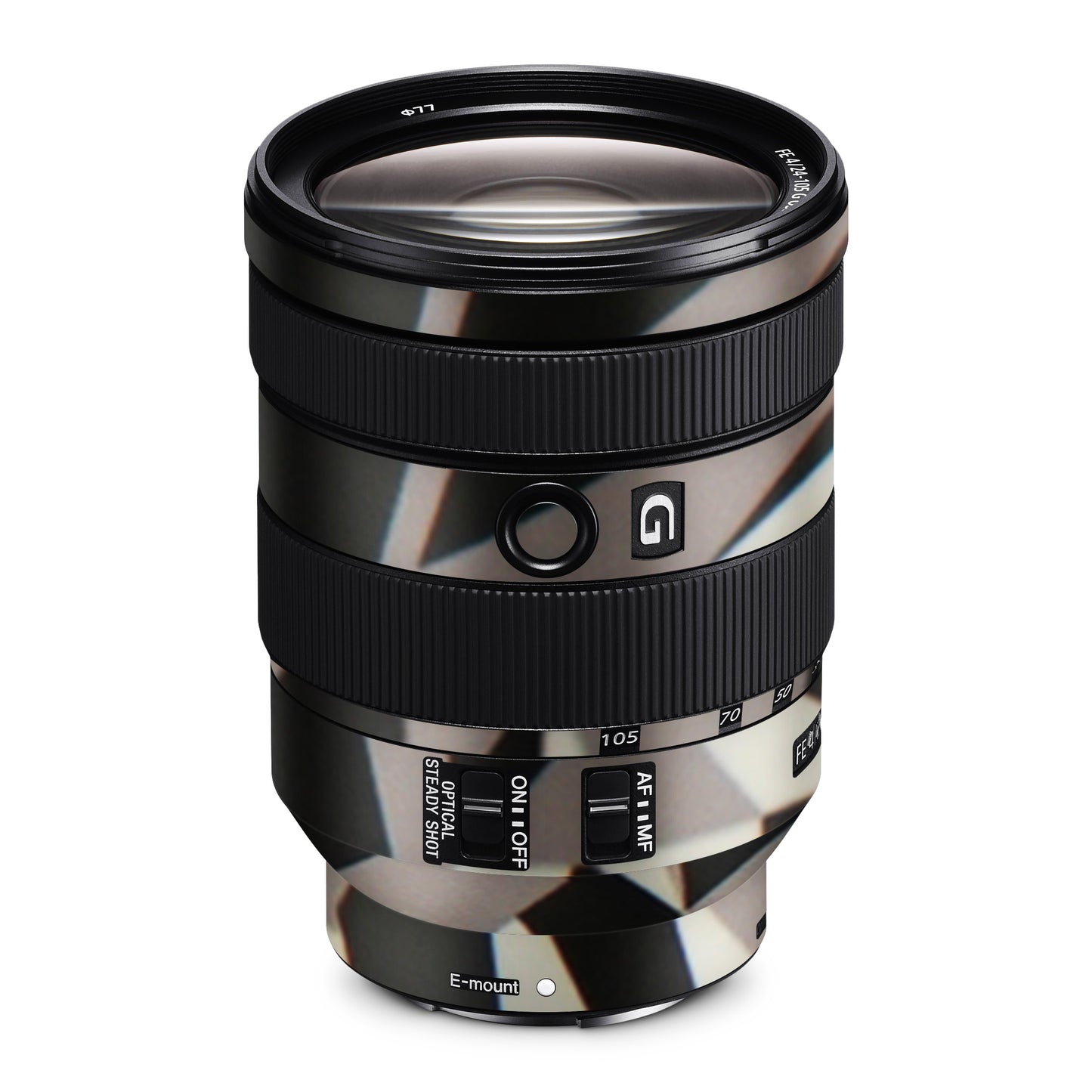 Colourfull Black And White Tiles Matte Finish Lens Skin