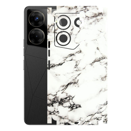 Tecno Phone Skins (All Models) - Black and White Marble Texture - 3D Embossed Finish (L-124) Tecno Camon 20 Pro