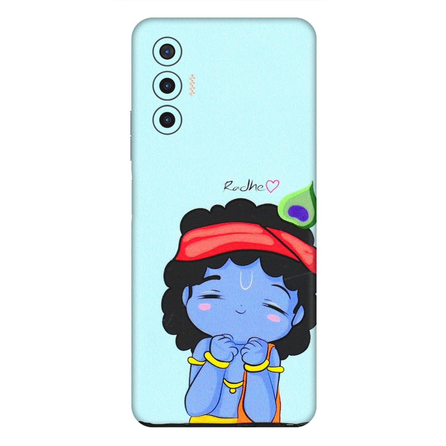 Tecno Phone Skins (All Models) - Radhe Radhe Cute Toon - 3D Embossed Finish (L-05) Tecno Pova 3