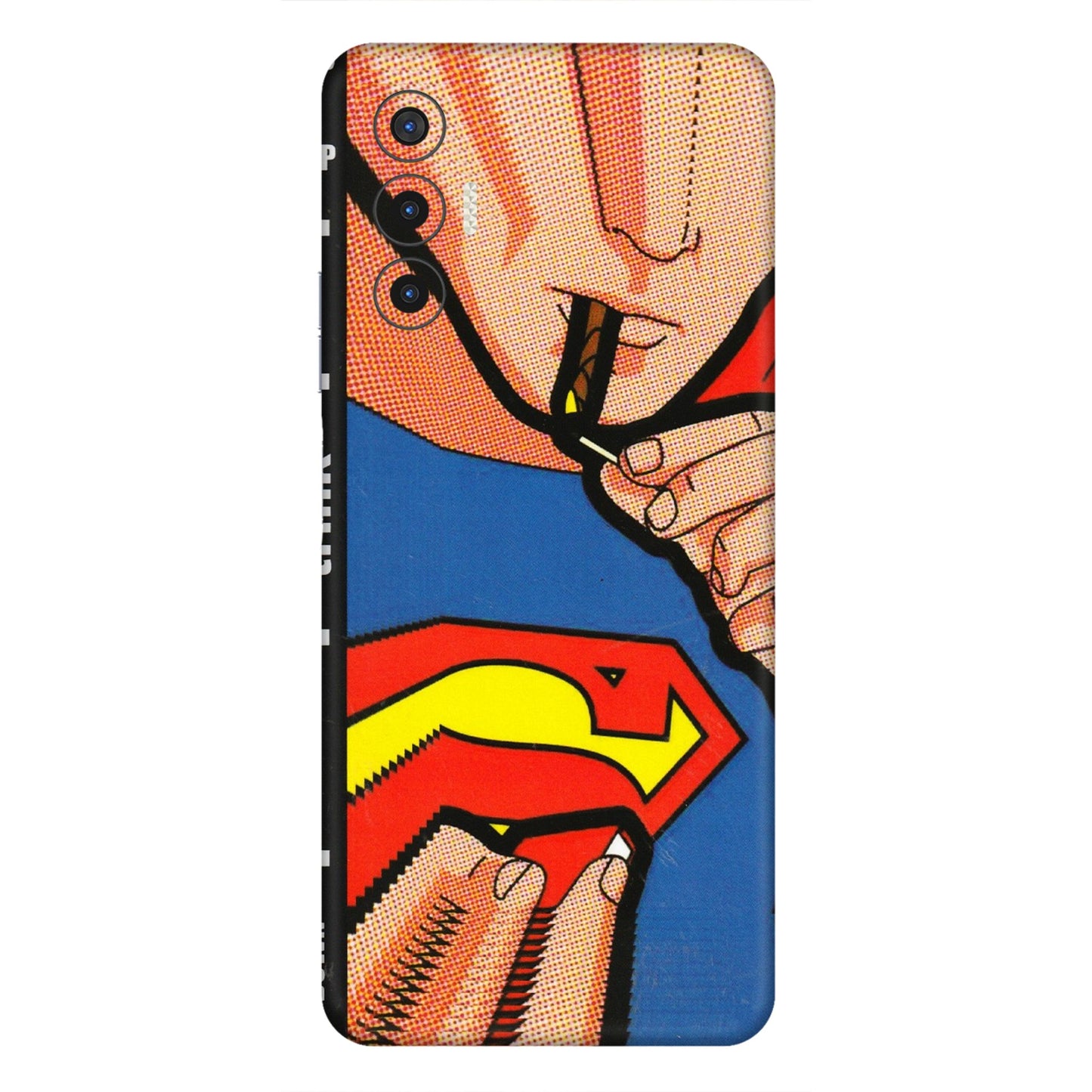 Tecno Phone Skins (All Models) - Superman Sutta - 3D Embossed Finish (L-130) Tecno Pova 3