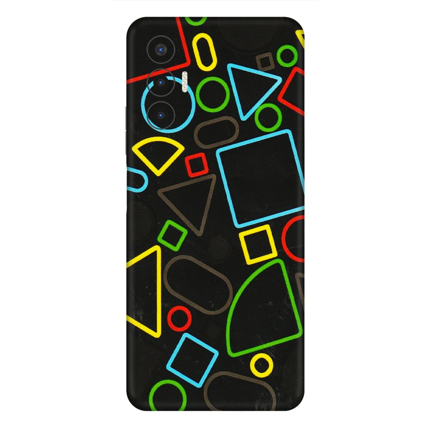 Tecno Phone Skins (All Models) - Black Shapes - 3D Embossed Finish (L-131) Tecno Pova 3