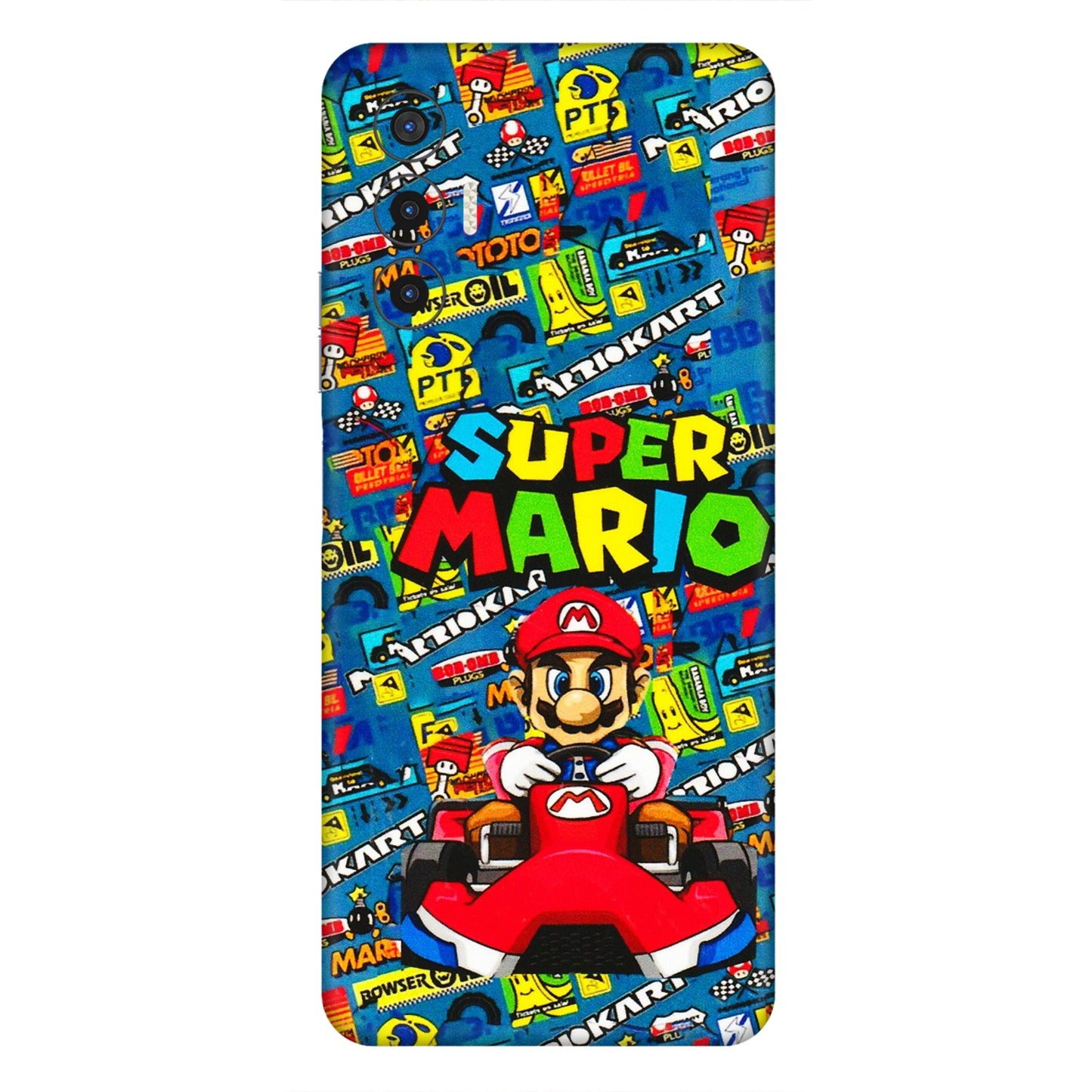 Tecno Phone Skins (All Models) - Super Mario Kart - 3D Embossed Finish (L-140) Tecno Pova 3