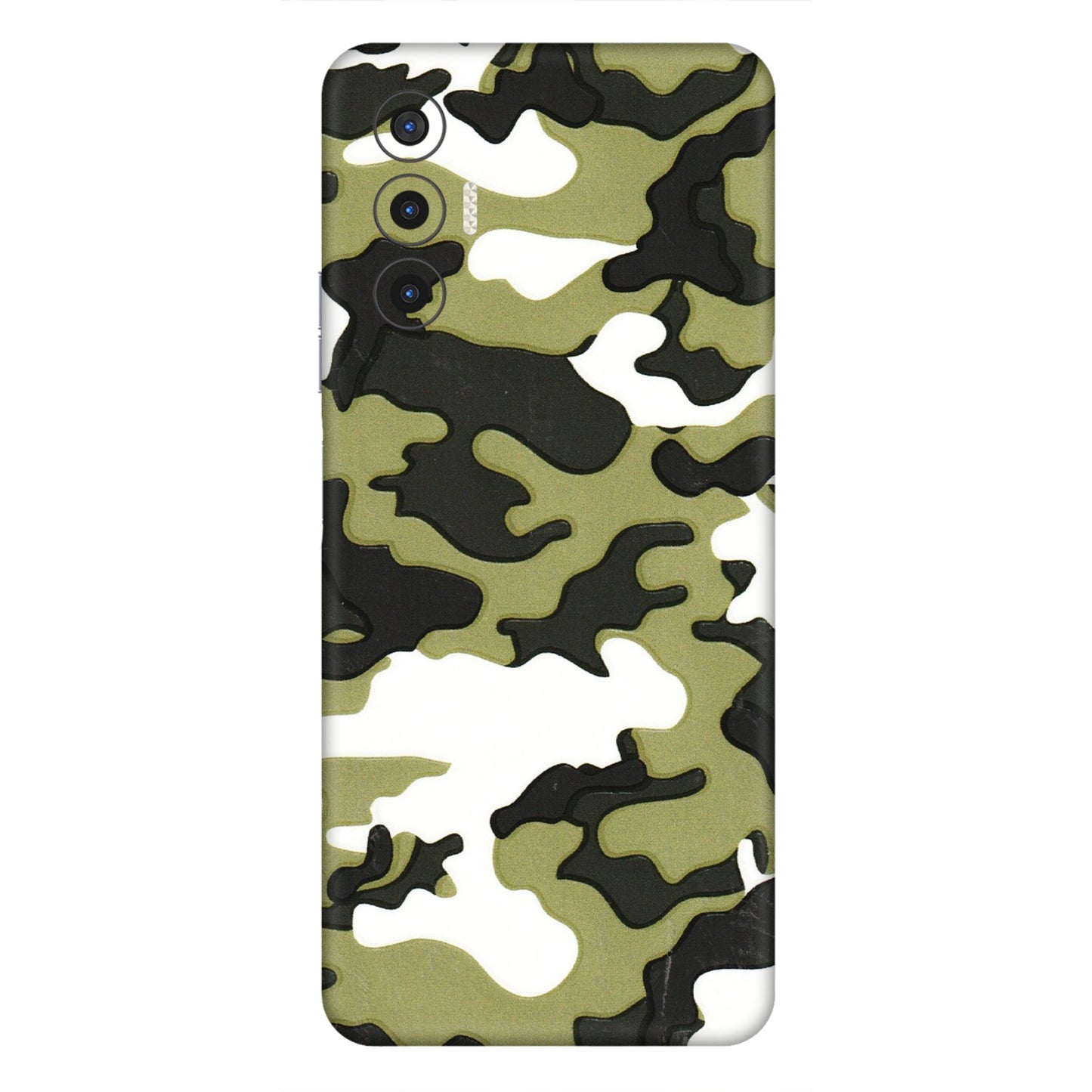 Tecno Phone Skins (All Models) - Camouflages White And Green - 3D Embossed Finish (L-243) Tecno Pova 3
