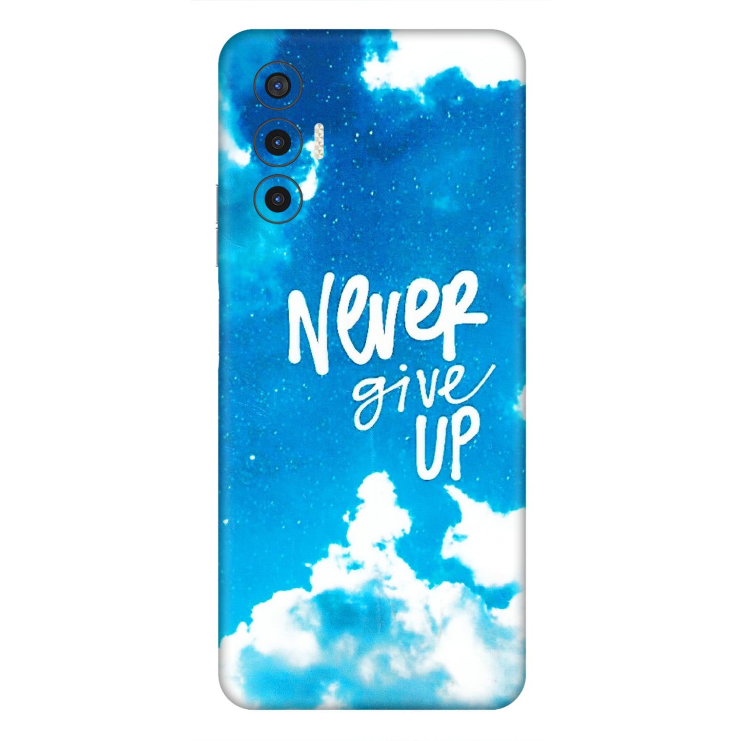 Tecno Phone Skins (All Models) - Never Give Up - 3D Embossed Finish (L-279) Tecno Pova 3