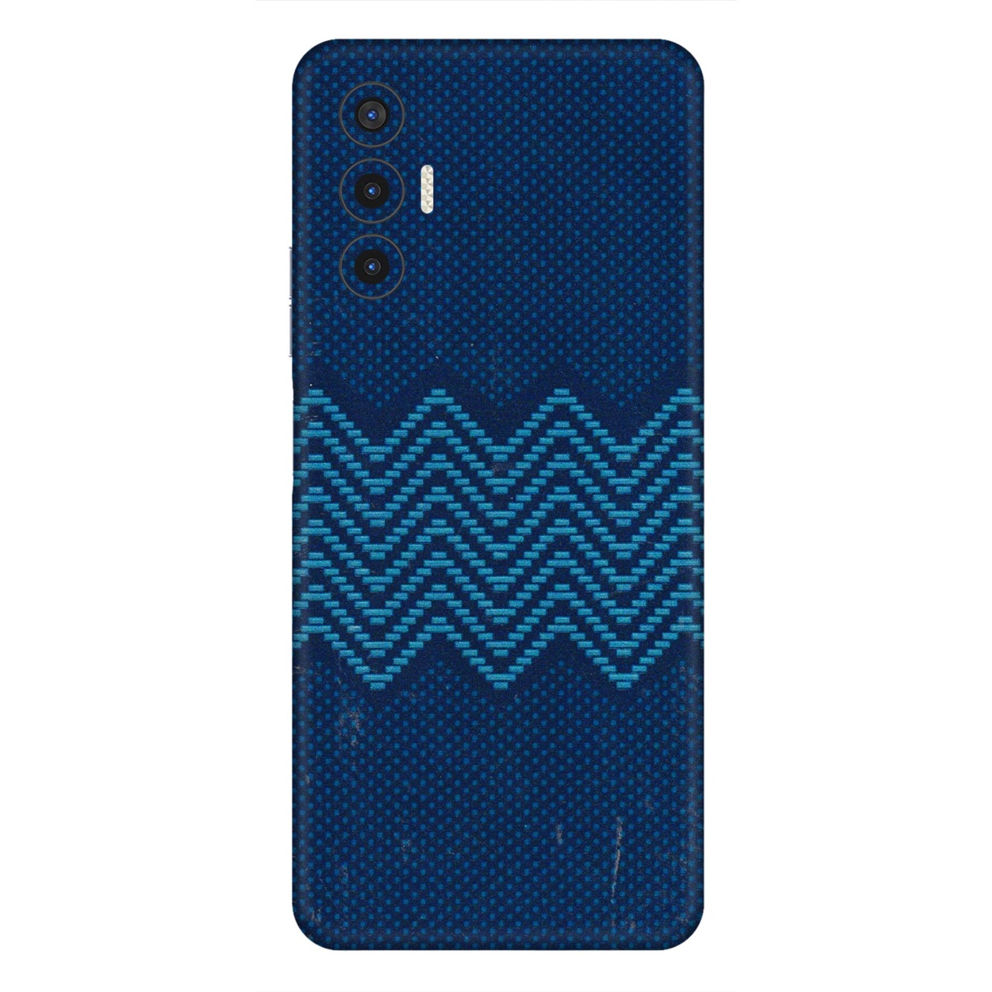 Tecno Phone Skins (All Models) - Blue Sober Waves - 3D Embossed Finish (L-306) Tecno Pova 3