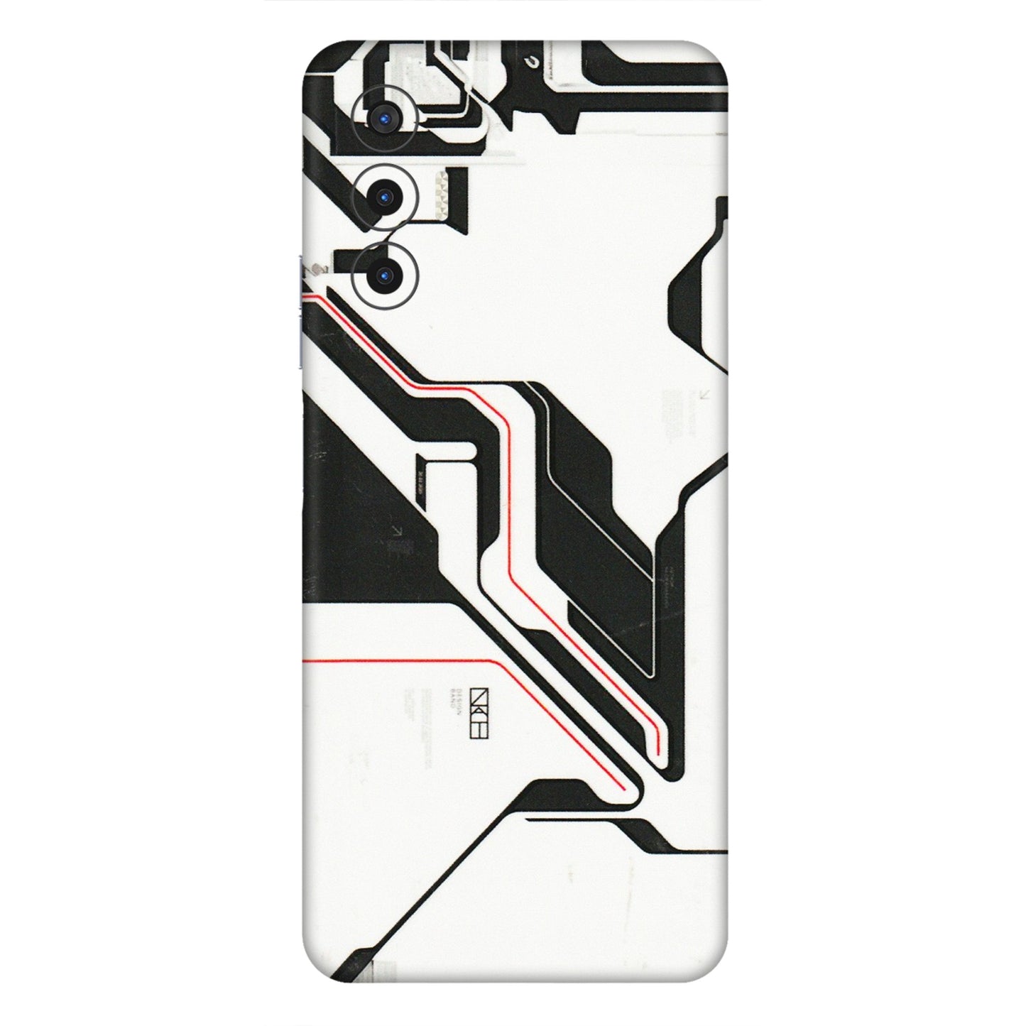 Tecno Phone Skins (All Models) - White Techy Logo - 3D Embossed Finish (L-312) Tecno Pova 3