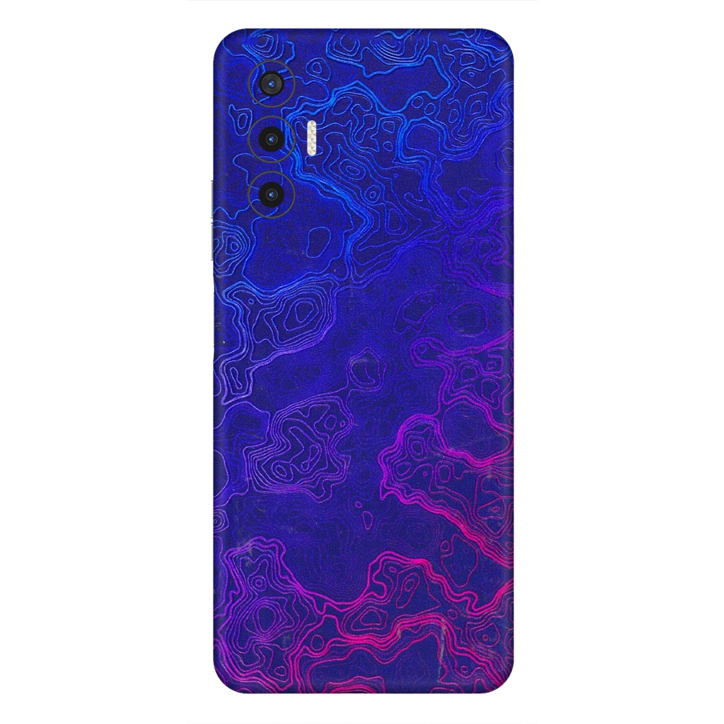Tecno Phone Skins (All Models) - Purple Ripples Swirl - 3D Embossed Finish (L-314) Tecno Pova 3