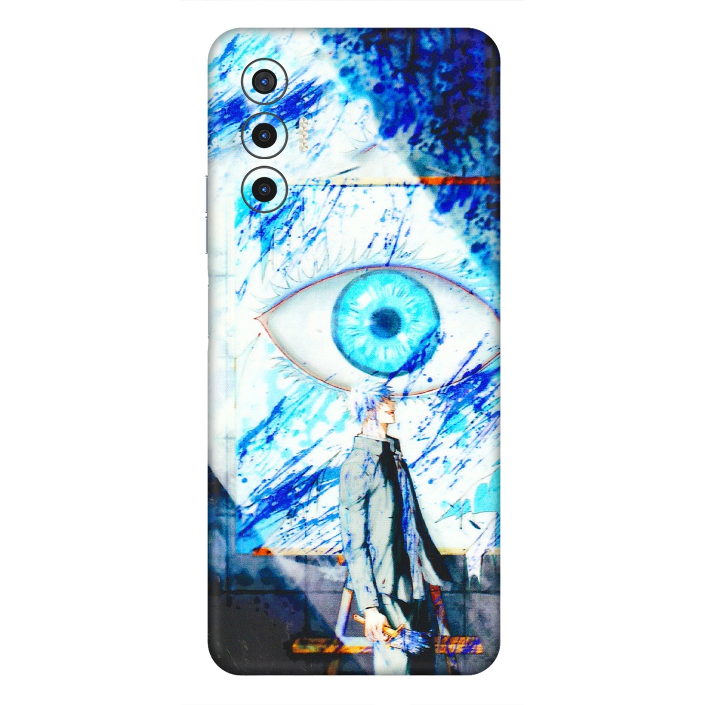 Tecno Phone Skins (All Models) - Anime Sea Blue Eye - 3D Embossed Finish (L-318) Tecno Pova 3