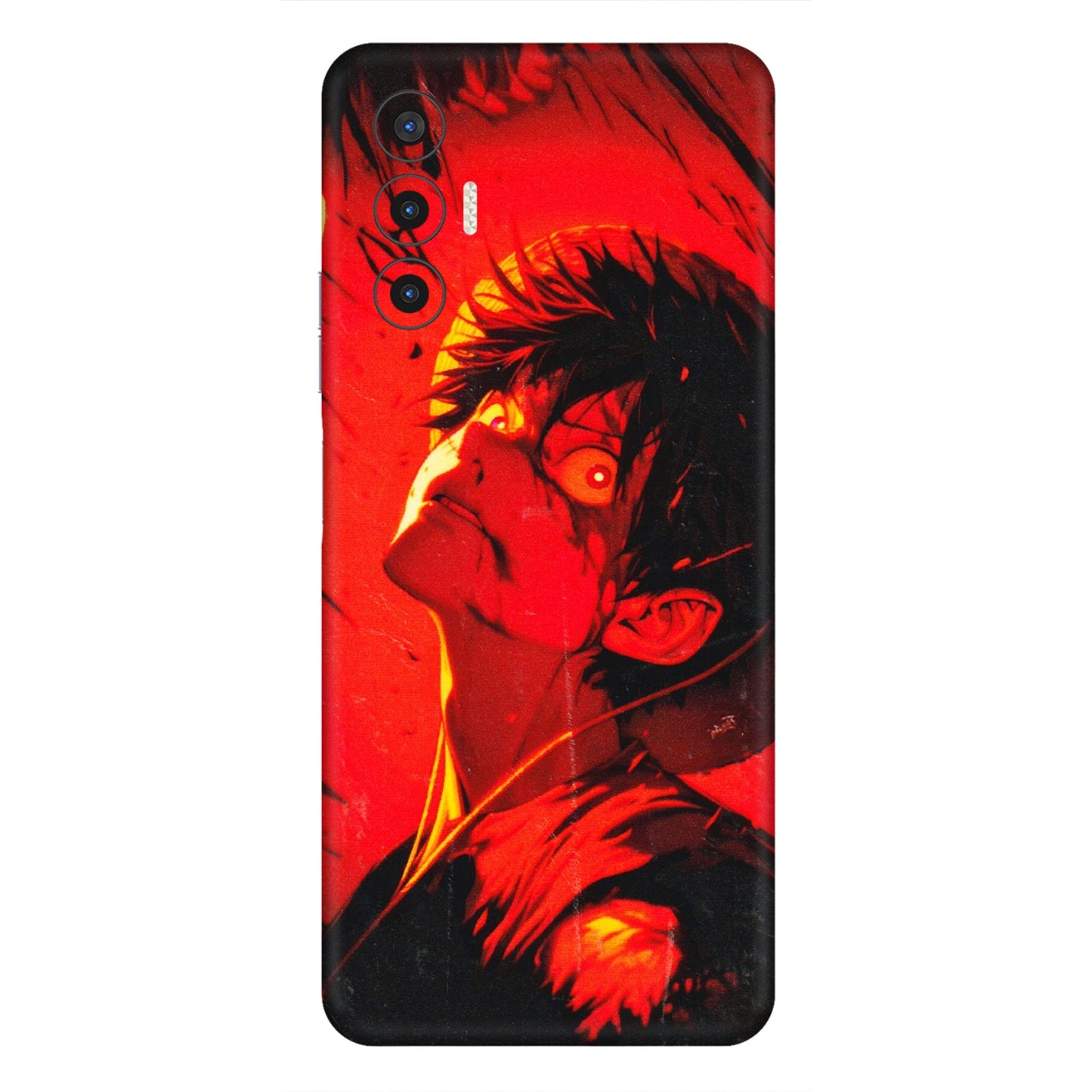 Tecno Phone Skins (All Models) - D.Luffy Power Up One Piece Anime - 3D Embossed Finish (L-326) Tecno Pova 3