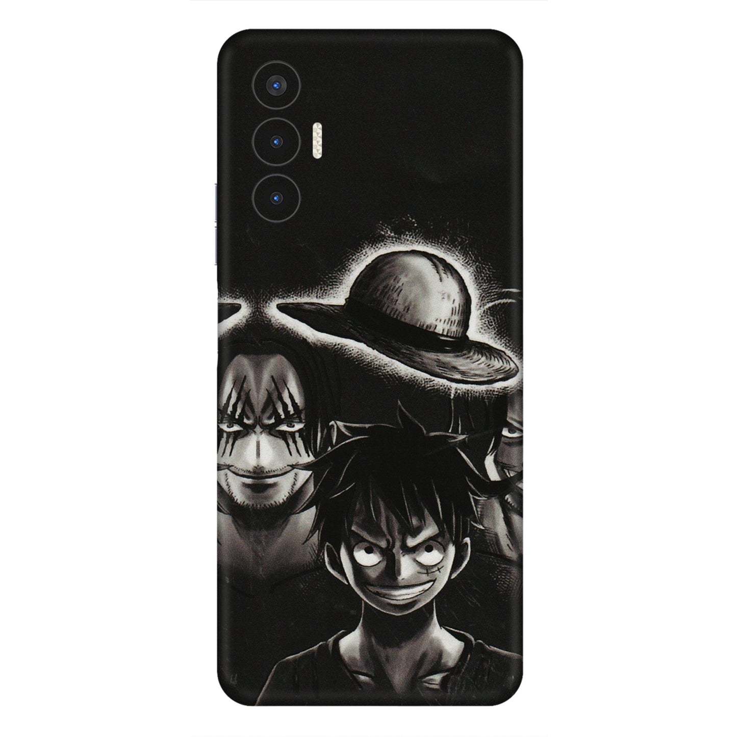 Tecno Phone Skins (All Models) - Black Luffy Hat - 3D Embossed Finish (L-57) Tecno Pova 3