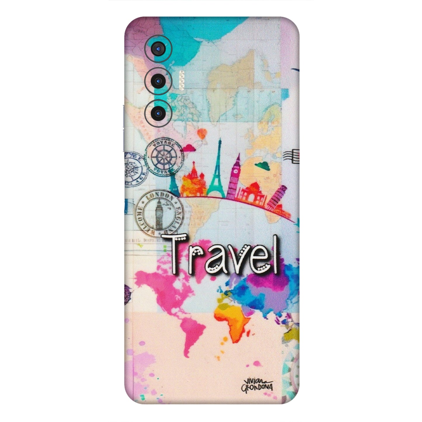 Tecno Phone Skins (All Models) - Travel The Wonders - Matte Finish (M-108) Tecno Pova 3