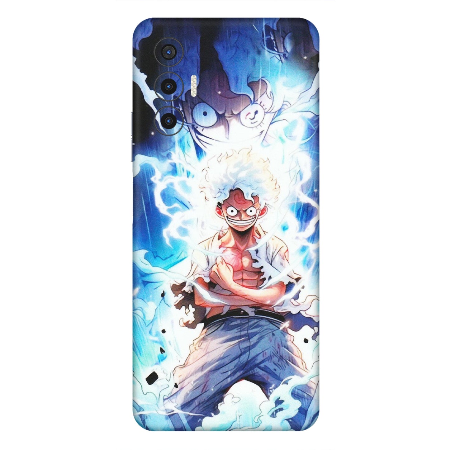 Tecno Phone Skins (All Models) - Blue Thunder Luffy Anime - Matte Finish (M-132) Tecno Pova 3