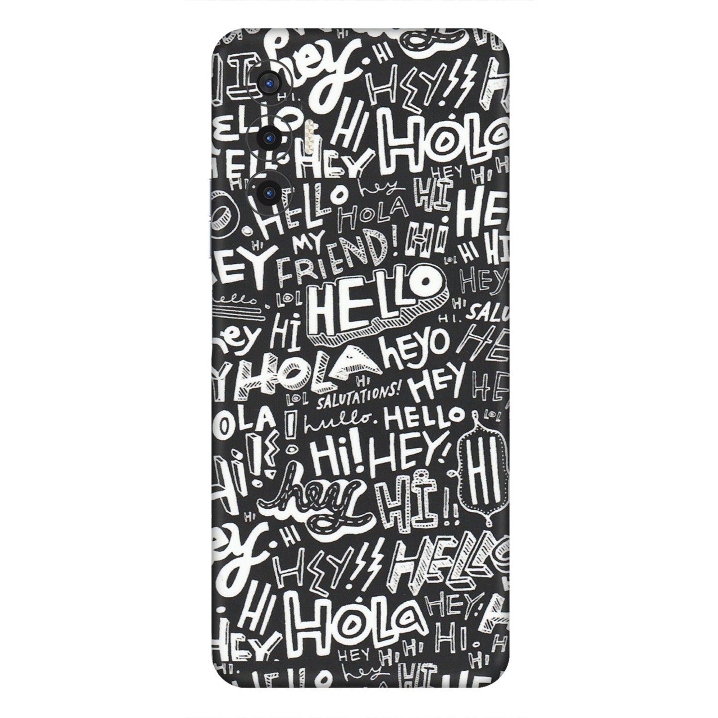 Tecno Phone Skins (All Models) - Hi Hello Doodles - Matte Finish (M-25) Tecno Pova 3
