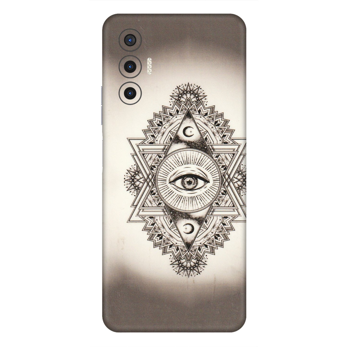 Tecno Phone Skins (All Models) - Illuminati Great Eye - Transparent Finish (T-14) Tecno Pova 3