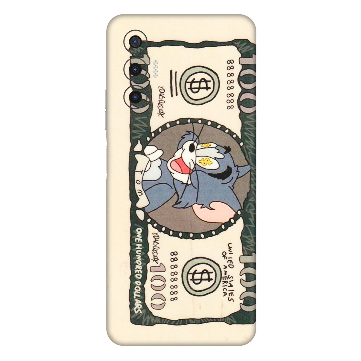 Tecno Phone Skins (All Models) - One Hundred Dollar Tom - Transparent Finish (T-16) Tecno Pova 3