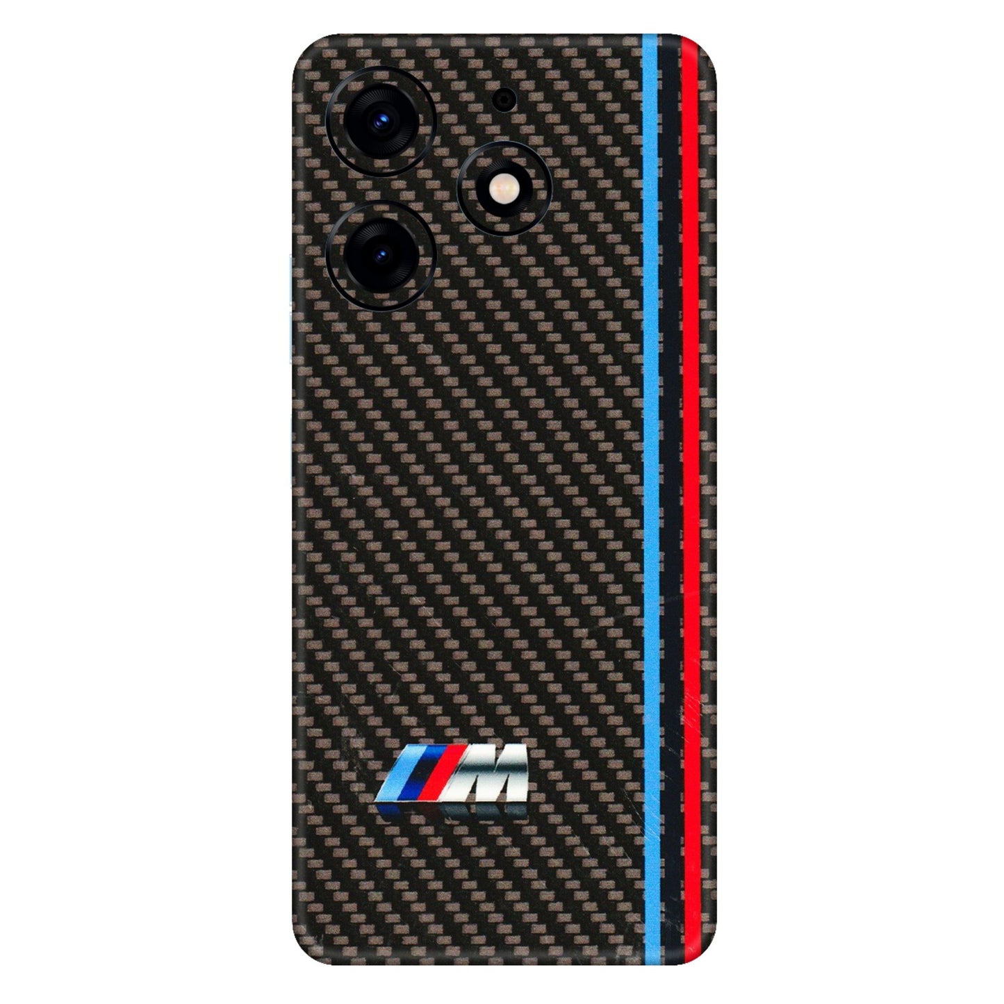 Tecno Phone Skins (All Models) - BM Carbon Fiber Feels - 3D Embossed Finish (L-38) Tecno Spark 10 PRO