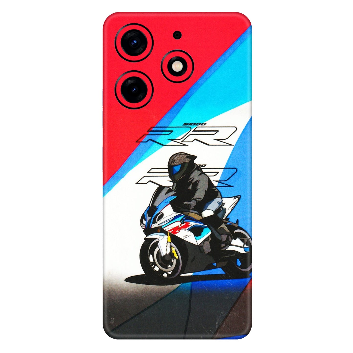 Tecno Phone Skins (All Models) - Bikers Love - 3D Embossed Finish (L-58) Tecno Spark 10 PRO