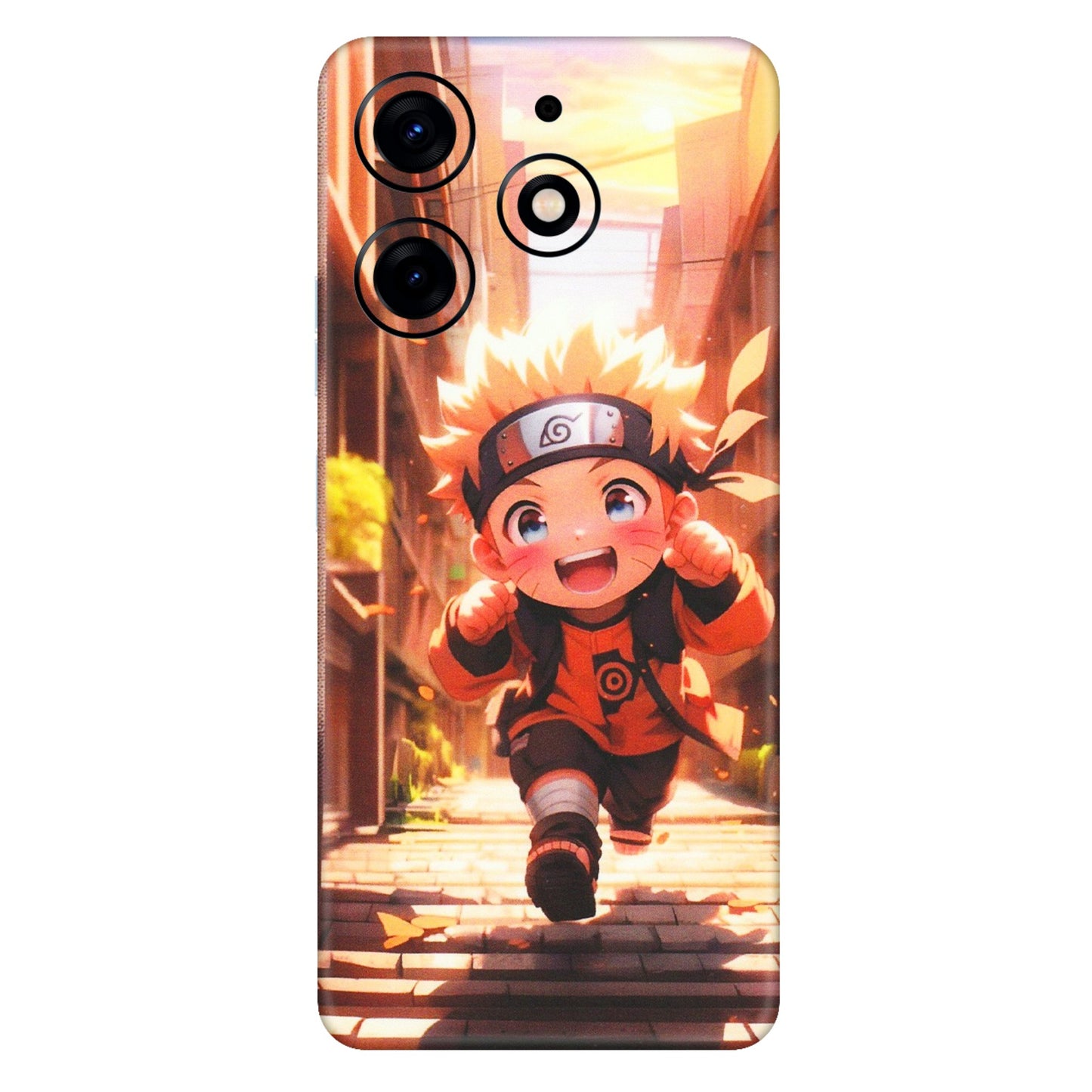 Tecno Phone Skins (All Models) - Naruto Cute Toon Running - Matte Finish (M-04) Tecno Spark 10 PRO
