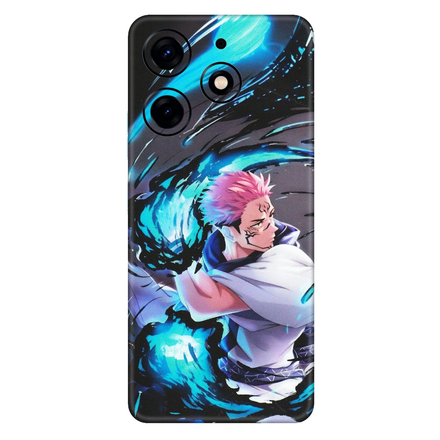 Tecno Phone Skins (All Models) - New Jujutsu Kaisen Grey Blue Anime - Matte Finish (M-127) Tecno Spark 10 PRO