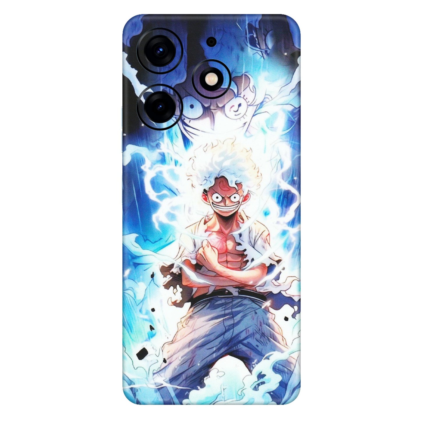 Tecno Phone Skins (All Models) - Blue Thunder Luffy Anime - Matte Finish (M-132) Tecno Spark 10 PRO