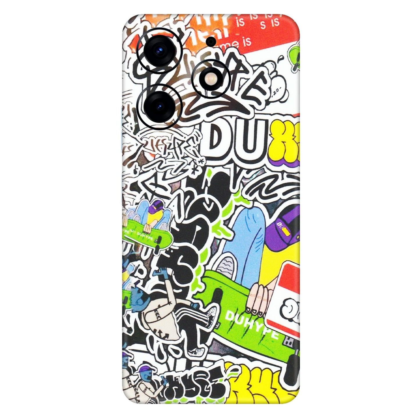 Tecno Phone Skins (All Models) - Dope Graffiti - Matte Finish (M-61) Tecno Spark 10 PRO