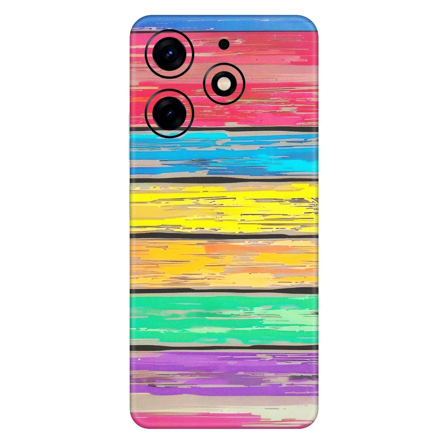 Tecno Phone Skins (All Models) - Multi Colour Wooden Wall - Matte Finish (M-96) Tecno Spark 10 PRO