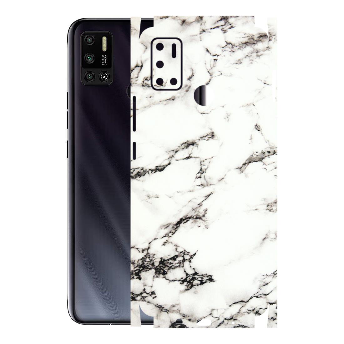 Tecno Phone Skins (All Models) - Black and White Marble Texture - 3D Embossed Finish (L-124) Tecno Spark 6 AIR