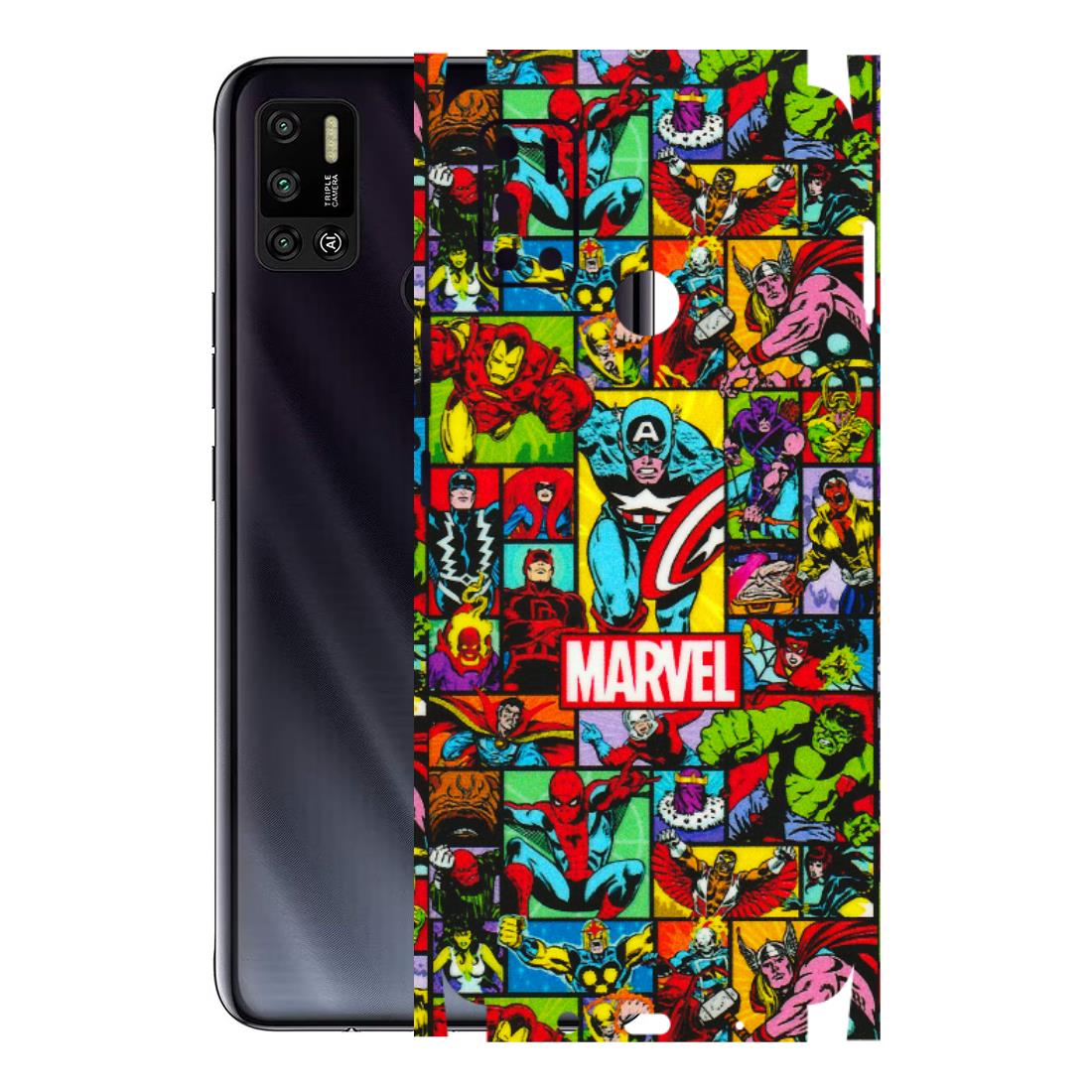 Tecno Phone Skins (All Models) - MARVELOUS Comic Characters - 3D Embossed Finish (L-129) Tecno Spark 6 AIR