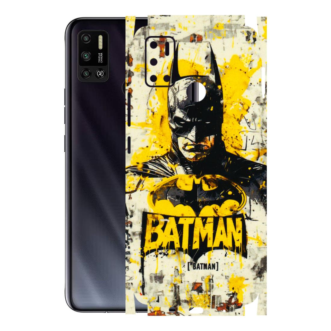 Tecno Phone Skins (All Models) - Batman Yellow BT - 3D Embossed Finish (L-304) Tecno Spark 6 AIR