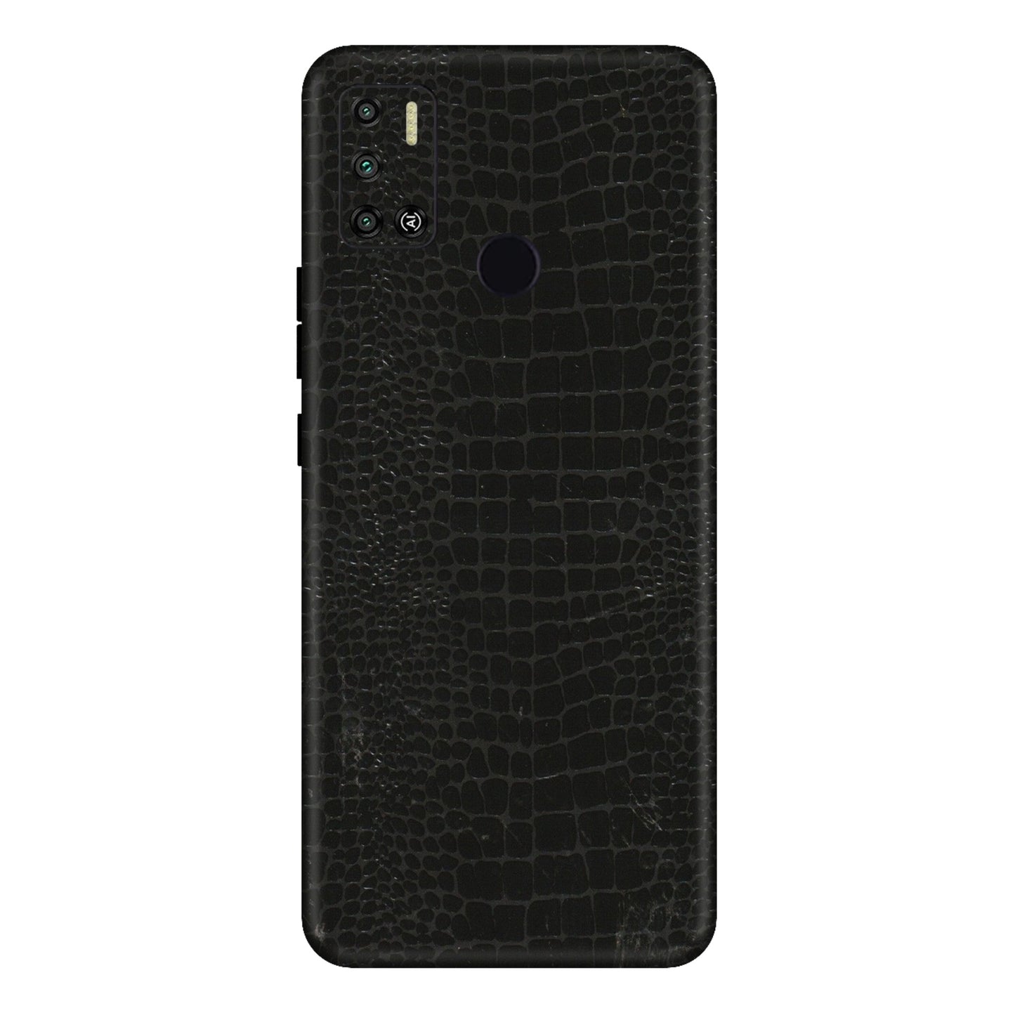 Tecno Phone Skins (All Models) - Snake Leather Black - 3D Embossed Finish (L-107) Tecno Spark 6 AIR
