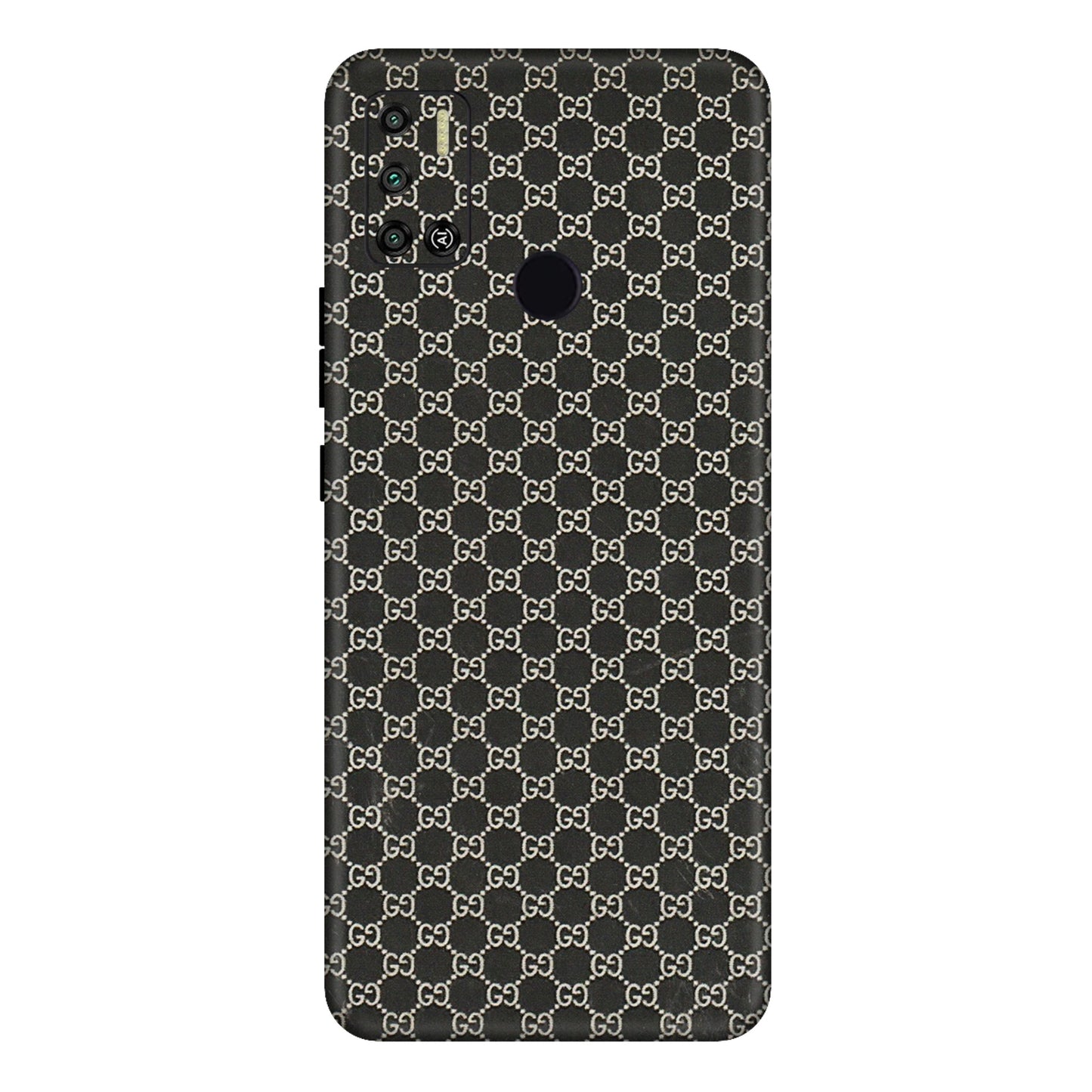 Tecno Phone Skins (All Models) - Black G Print - 3D Embossed Finish (L-109) Tecno Spark 6 AIR