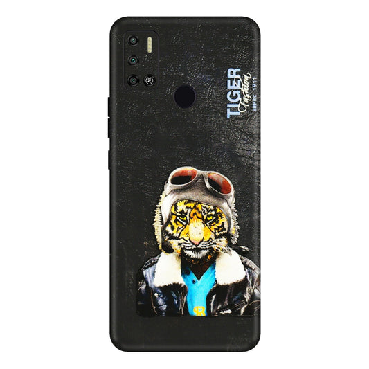 Tecno Phone Skins (All Models) - Rider Tiger - 3D Embossed Finish (L-113) Tecno Spark 6 AIR