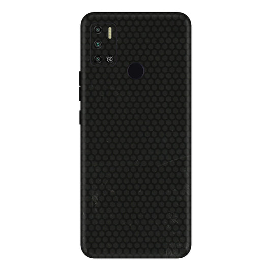 Tecno Phone Skins (All Models) - Black honeycomb - 3D Embossed Finish (L-114) Tecno Spark 6 AIR