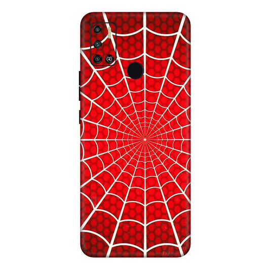 Tecno Phone Skins (All Models) - Classic Spidey Web - 3D Embossed Finish (L-115) Tecno Spark 6 AIR