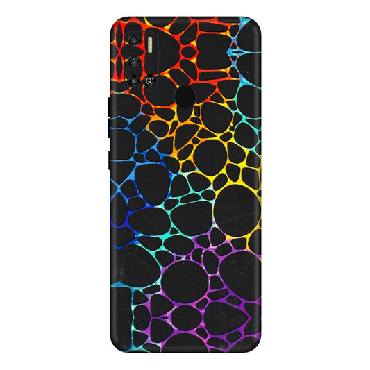 Tecno Phone Skins (All Models) - Abstract Art MultiColour - 3D Embossed Finish (L-133) Tecno Spark 6 AIR
