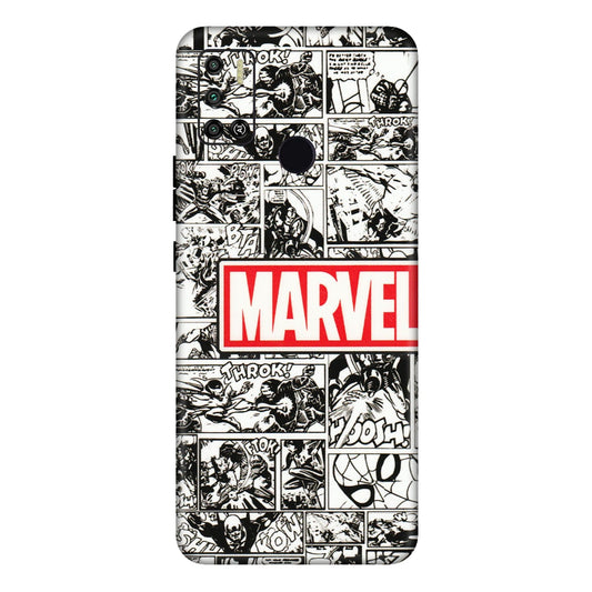 Tecno Phone Skins (All Models) - Marvel Comic - 3D Embossed Finish (L-171) Tecno Spark 6 AIR