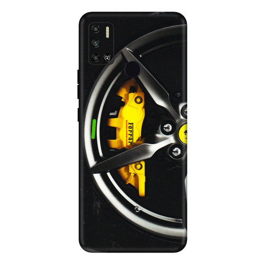 Tecno Phone Skins (All Models) - Ferrari Wheel Alloy - 3D Embossed Finish (L-173) Tecno Spark 6 AIR