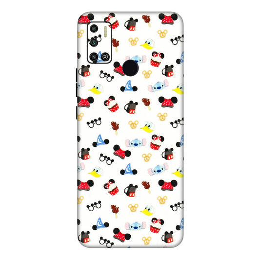 Tecno Phone Skins (All Models) - Minnie Mouse & Donald Doodles s - 3D Embossed Finish (L-194) Tecno Spark 6 AIR