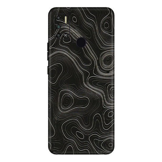 Tecno Phone Skins (All Models) - Black Swirl - 3D Embossed Finish (L-196) Tecno Spark 6 AIR