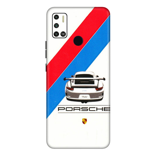 Tecno Phone Skins (All Models) - Porche Car Sober Logo - 3D Embossed Finish (L-248) Tecno Spark 6 AIR