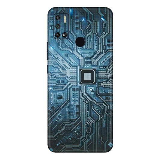 Tecno Phone Skins (All Models) - Original Circuit - 3D Embossed Finish (L-267) Tecno Spark 6 AIR