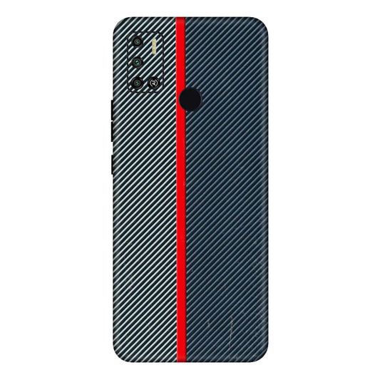 Tecno Phone Skins (All Models) - Blue Sober Lines - 3D Embossed Finish (L-305) Tecno Spark 6 AIR