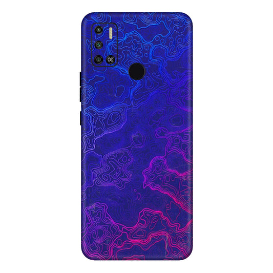 Tecno Phone Skins (All Models) - Purple Ripples Swirl - 3D Embossed Finish (L-314) Tecno Spark 6 AIR