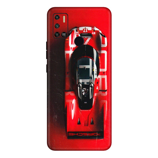 Tecno Phone Skins (All Models) - Red Porsche Car Logo - 3D Embossed Finish (L-315) Tecno Spark 6 AIR