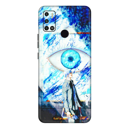 Tecno Phone Skins (All Models) - Anime Sea Blue Eye - 3D Embossed Finish (L-318) Tecno Spark 6 AIR