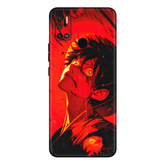 Tecno Phone Skins (All Models) - D.Luffy Power Up One Piece Anime - 3D Embossed Finish (L-326) Tecno Spark 6 AIR